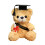 TeashCHAT Graduation Hat Plush Doll 7.1 Inches Blue Pink 2