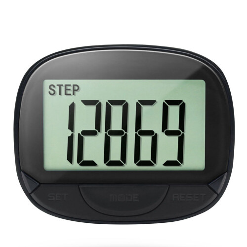 1Pcs Pedometer 3D Step Counter for Walking, Portable Step Tracker, Accurate Step Counter with Large Display-Black 1