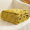 Yellow waffle weave sofa blanket 50x60 inches 4