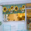 A-546 B Cottage Window Valance Sunflower Pattern 18x54 6