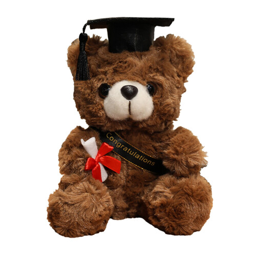 Graduation Bear Plush Doll Dark Brown 7.1 inch 1