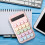 Einfacher Taschenrechner mit LCD-Display, 8-stellig, rosa 4