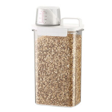 Sealed Household Grain Storage Box, Transparent Rice Bucket Kitchen Storage Jar, Pasta Container,2300ml