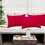 Housse de coussin d'extérieur imperméable rectangulaire unie 4