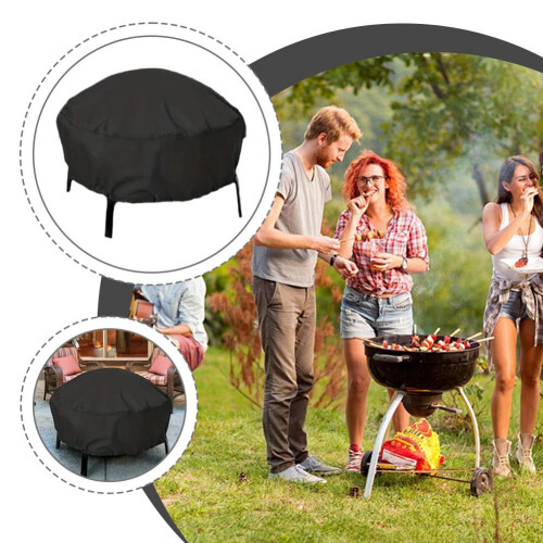 Fire Pit Cover Waterproof Oxford Cloth UV Resistant 1