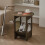 Night Stand Small Bedside Table Round Open Storage 6