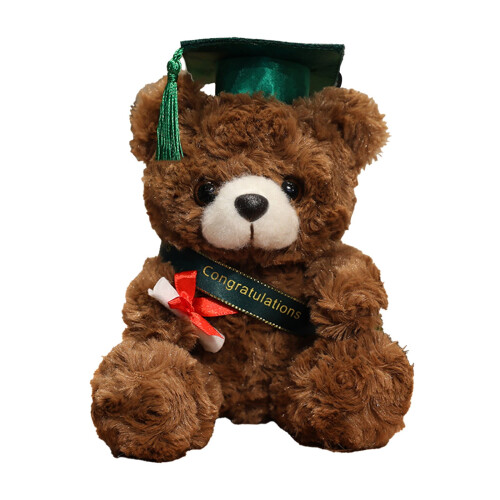 Graduation Bear Plush Doll Dark Brown 7.1 inch 1