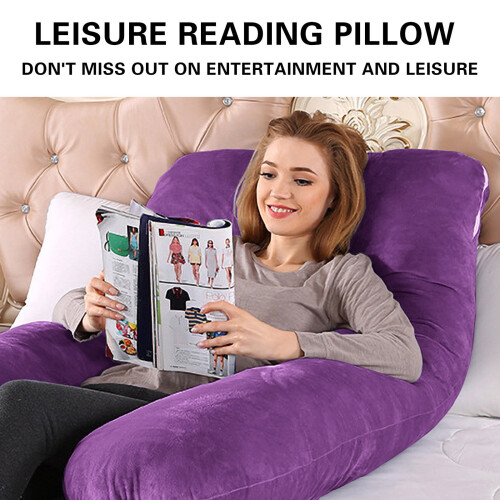 U-Shaped Maternity Pillow Case Stretchy Cool Jersey Fabric 2