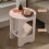 Night Stand Small Bedside Table Round Open Storage 3