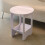 Night Stand Small Bedside Table Round Open Storage 4