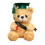 Abschluss-Teddybär-Plüschpuppe, 18 cm, Grün 2