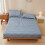 Checkered Double Bed Sheet Linen Blend 78.74x70.87 in 6
