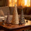 Tabletop Christmas Tree Wicker Rustic Decor 3pcs Black 5