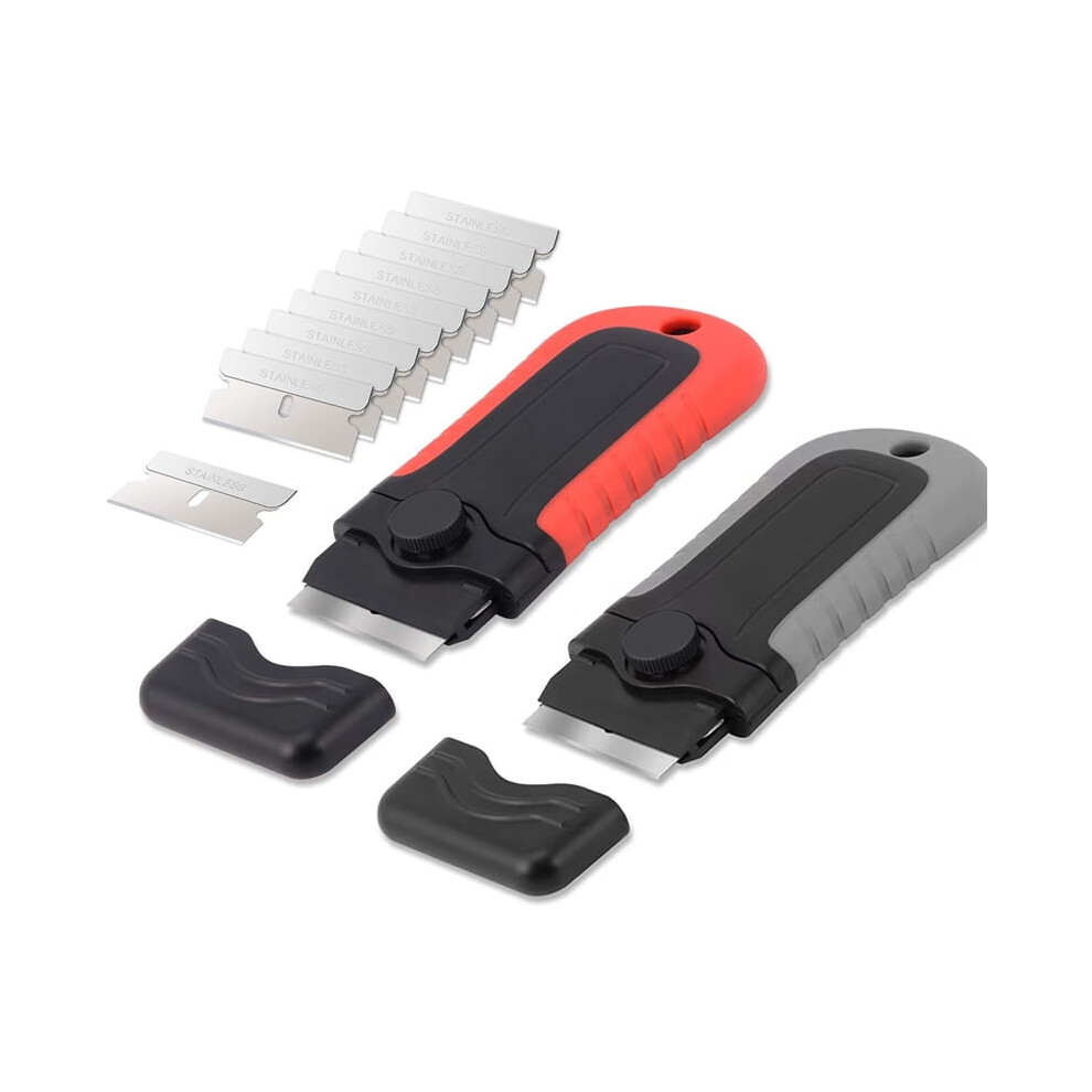Razor Blade Scraper With Safety Cap 10 Pcs 9178400706165