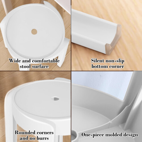 Home chair thick plastic round stackable whirl design 2