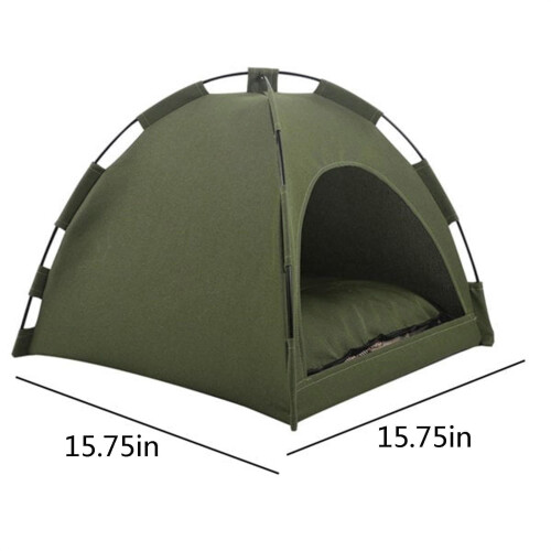 Foldable Pet Tent with Cushion 35x35x40cm 1