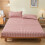 Drap-housse vichy en coton doux lavé simple 5