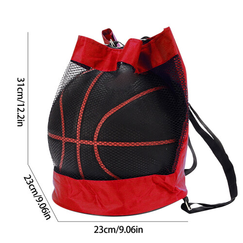 Basketball-Rucksack, rot, Einheitsgröße 2