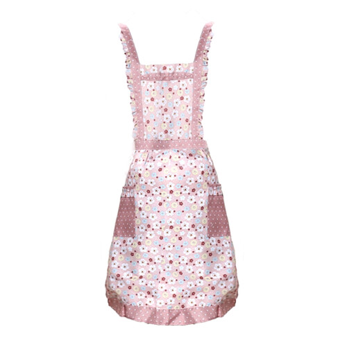 Kitchen Cooking Apron Floral Pattern Soft Nylon-Spandex 2 2