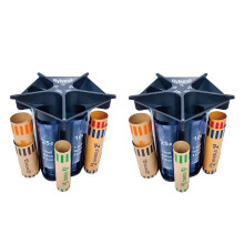 Coin Counter Coin Sorter Tube, 5-In-1 Change Sorter Coin Organizer, Change Counter Machine Coin Roller