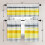 Kitchen Curtains Set Yellow Grey White Striped Abstract Art 4