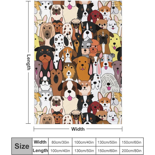 Manta de lã para cães da raça Doodle Dog, 80x60 polegadas (203x152 cm) 2