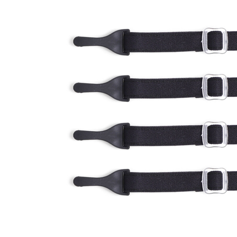 GJX glasses strap elastic adjustable clip-on black 4 pcs