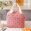 Isolierte Lunchtasche aus Cord mit Erdbeermuster, 1 Stück 2