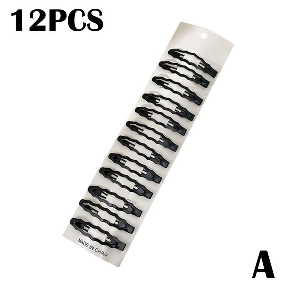 Black Star Hair Clips Snap Grips Emo Punk 12pcs