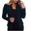 Women's Navy Solid Slim-Fit Business Blazer 1