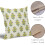 Fodere per cuscini floreali verde salvia e giallo, 18x18 cm, set da 2 4