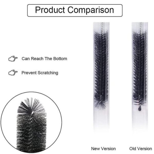 Ensemble de 12 brosses de nettoyage en nylon de 24 cm 2
