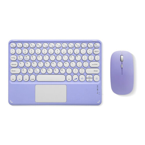 Wireless Bluetooth keyboard with touchpad purple