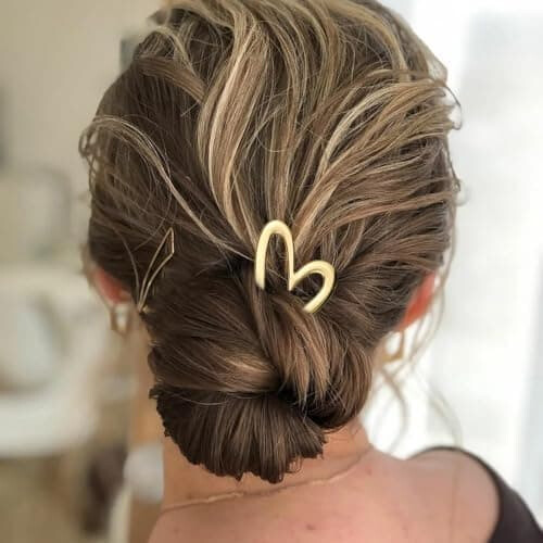 Χρυσές μεταλλικές φουρκέτες σε σχήμα U, Vintage Style, συσκευασία 4 τεμαχίων 2