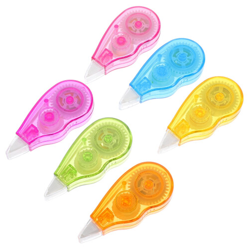 Correction Tape Assorted Colors 6 pcs