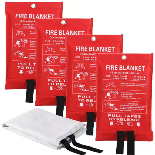 Fire Blanket Fiberglass 4040 Inch 4 Pack