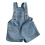 Vintage wash denim romper with adjustable straps 1