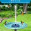 Fontaine à eau solaire noire 16 cm 2