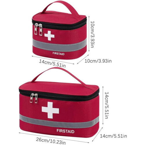 First Aid Kit Bag Portable Medicine Bag 2pcs 1