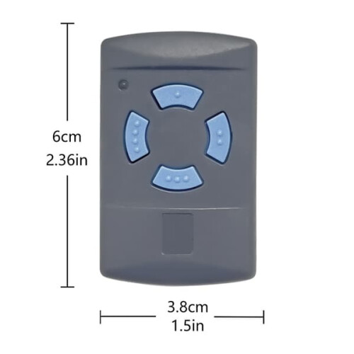 Hormann HSM2 HSM4 868 MHz Remote Control Blue 4-Button 2