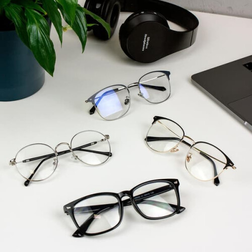 Anti-Blaulichtbrille, mattschwarz, Einheitsgröße 2