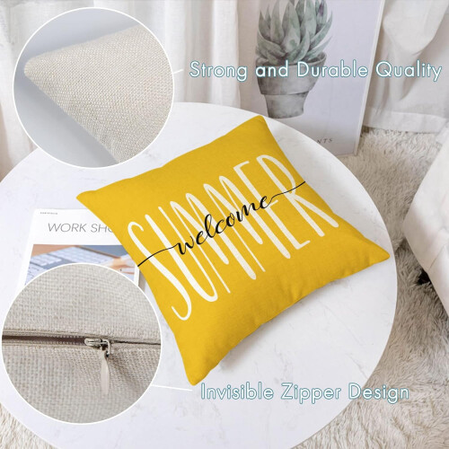 Sunflower Pillow Covers Yellow Floral4-Pack18x18 1