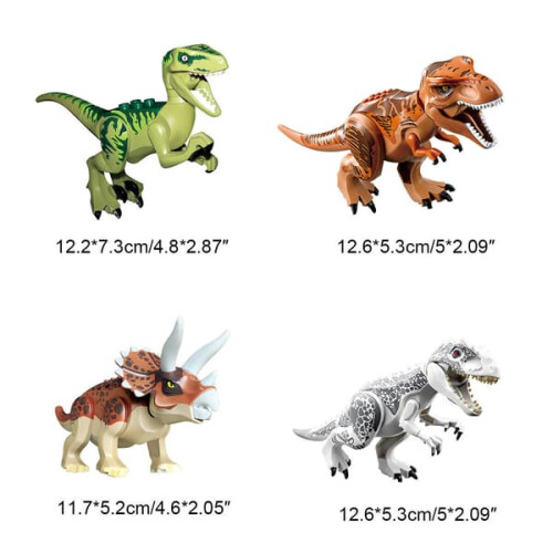 Jurassic World Dinosaurier-Baufiguren, 8-teilig 2