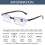 Faltbare Lesebrille, schwarz, Stärke 2,50 2