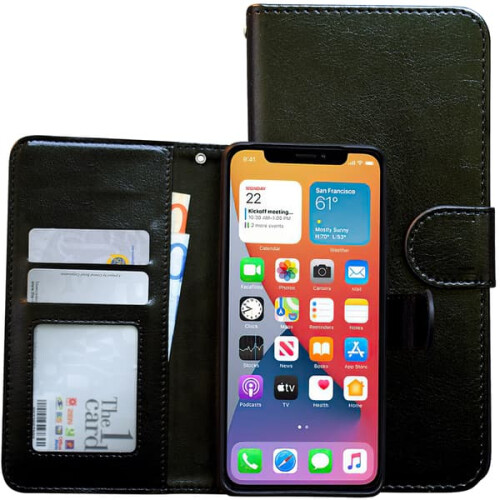 iPhone 13mini bőrtok barna 2