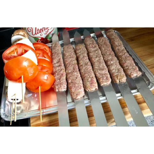 Espetos de aço inoxidável 15,75 polegadas x 5/8 polegadas x 2 mm (8 unidades) 1