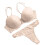 Damen-Spitzen-Dessous-Set mit Stahlringen, beige 1