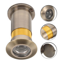Metal door peephole with anti-pry and privacy features