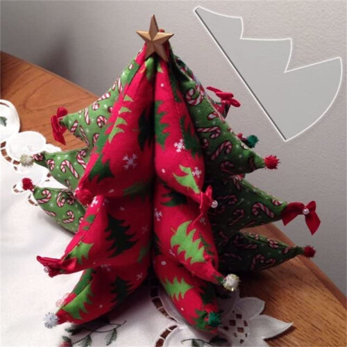 Handmade Christmas Tree Quilting Template Set 5 pcs