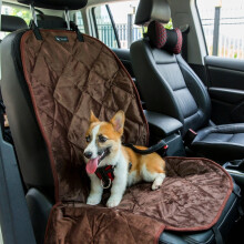 (Single Seat Brown 110cm)Pet Dog Car Rear Back Seat Cover Waterproof Cushion Protector Durable Tools